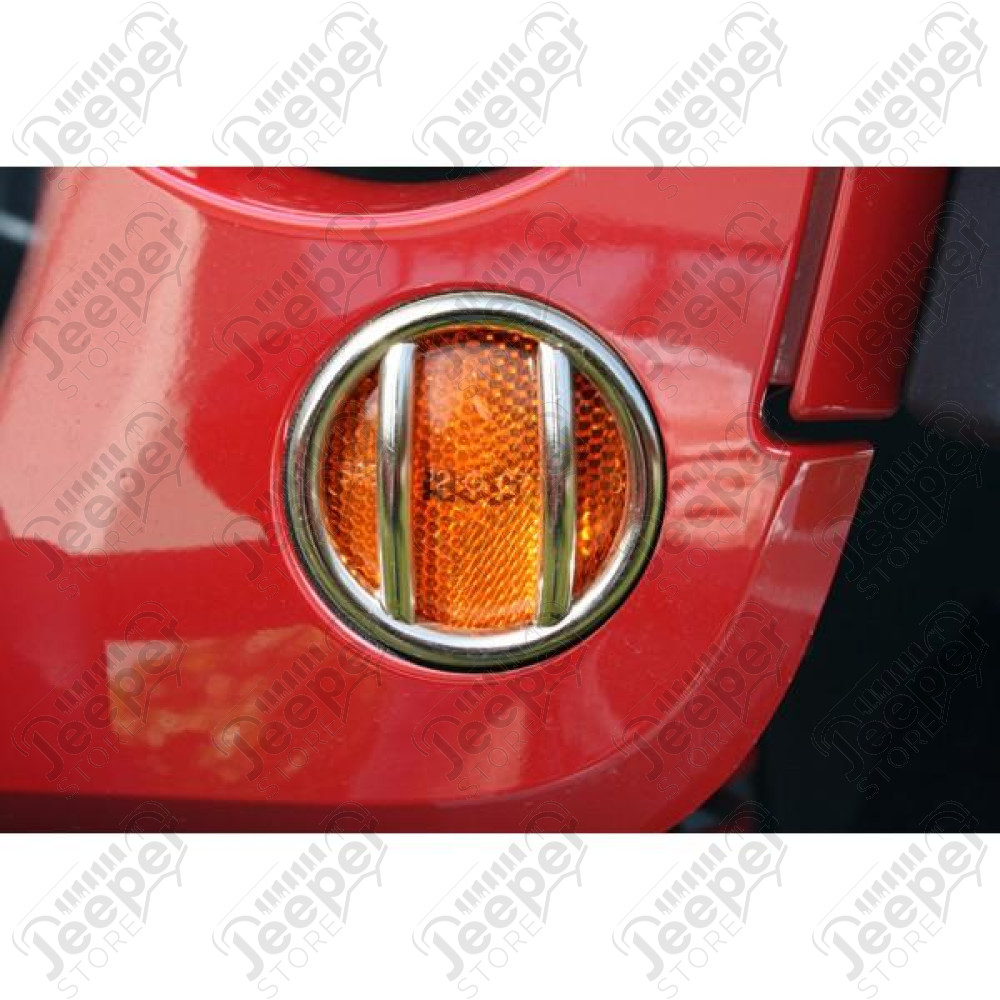 Euro Guard Kit, Turn Signal, Stainless Steel; 07-18 Jeep Wrangler JK