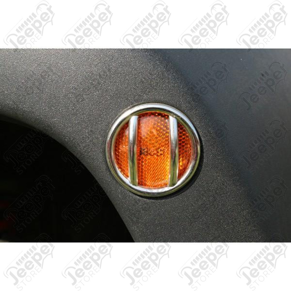 Euro Guard Kit, Side Marker, Stainless Steel; 07-18 Jeep Wrangler JK
