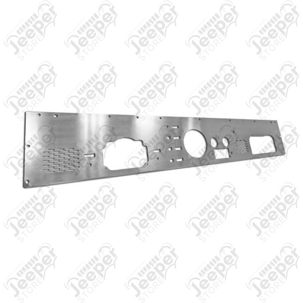 Dash Panel, Pre-Cut Holes, Stainless Steel; 76-86 Jeep CJ