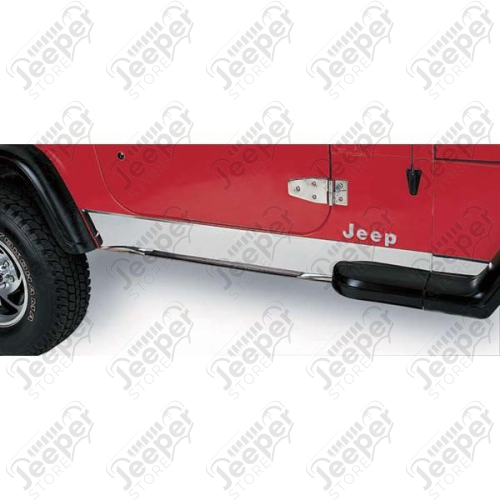 Rocker Panel Cover, Stainless Steel; 97-06 Jeep Wrangler TJ