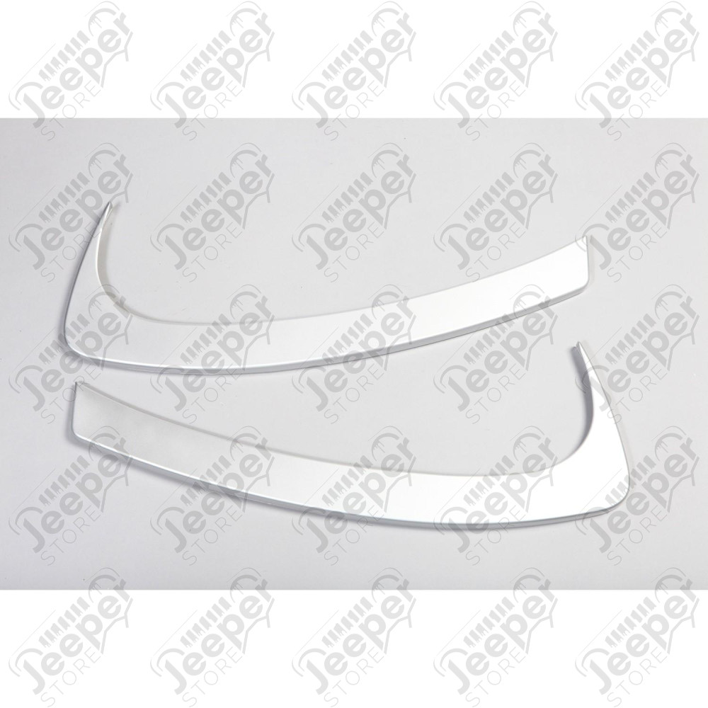 Dashboard Accents, Center, Brushed Silver 07-10 Jeep Wrangler JK
