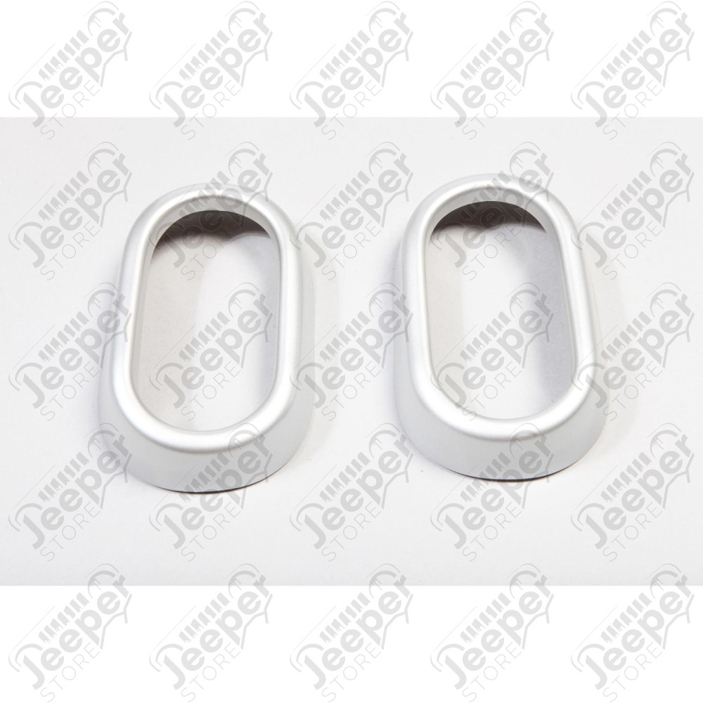 Door Handle Trim, Interior, Brushed Silver 07-10 Jeep Wrangler JK