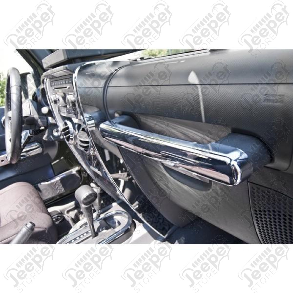 Grab Bar Trim, Interior, Chrome; 07-10 Jeep Wrangler JK