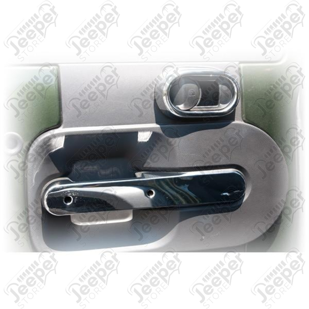 Door Handle Trim, Rear, Chrome; 07-10 Jeep Wrangler JKU