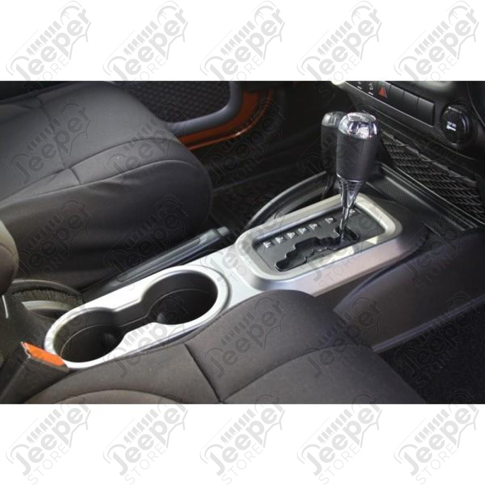 Cup Holder Trim, Center Console, Charcoal, Automatic; 11-18 JK