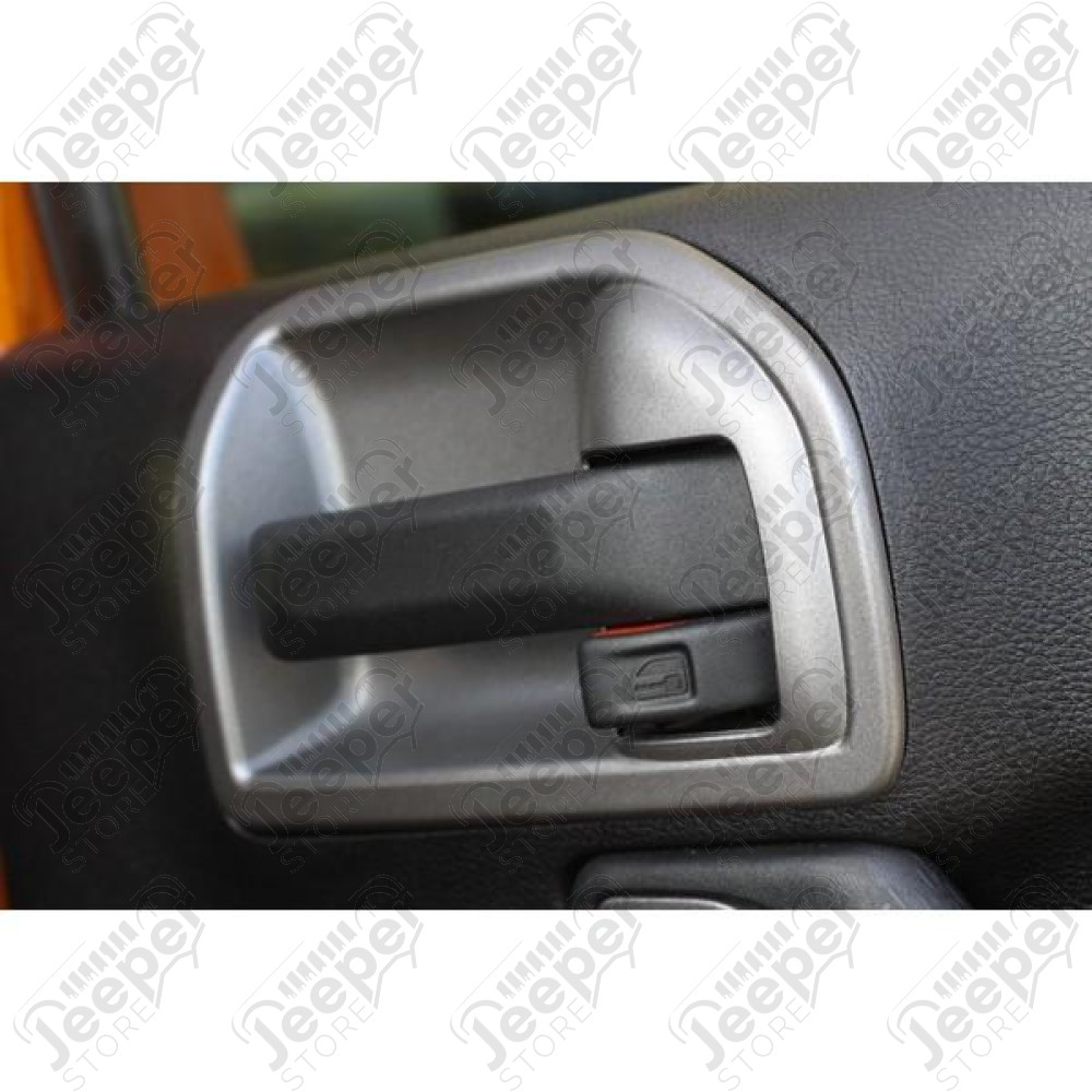 Door Latch Trim, Charcoal; 11-18 Jeep Wrangler JK