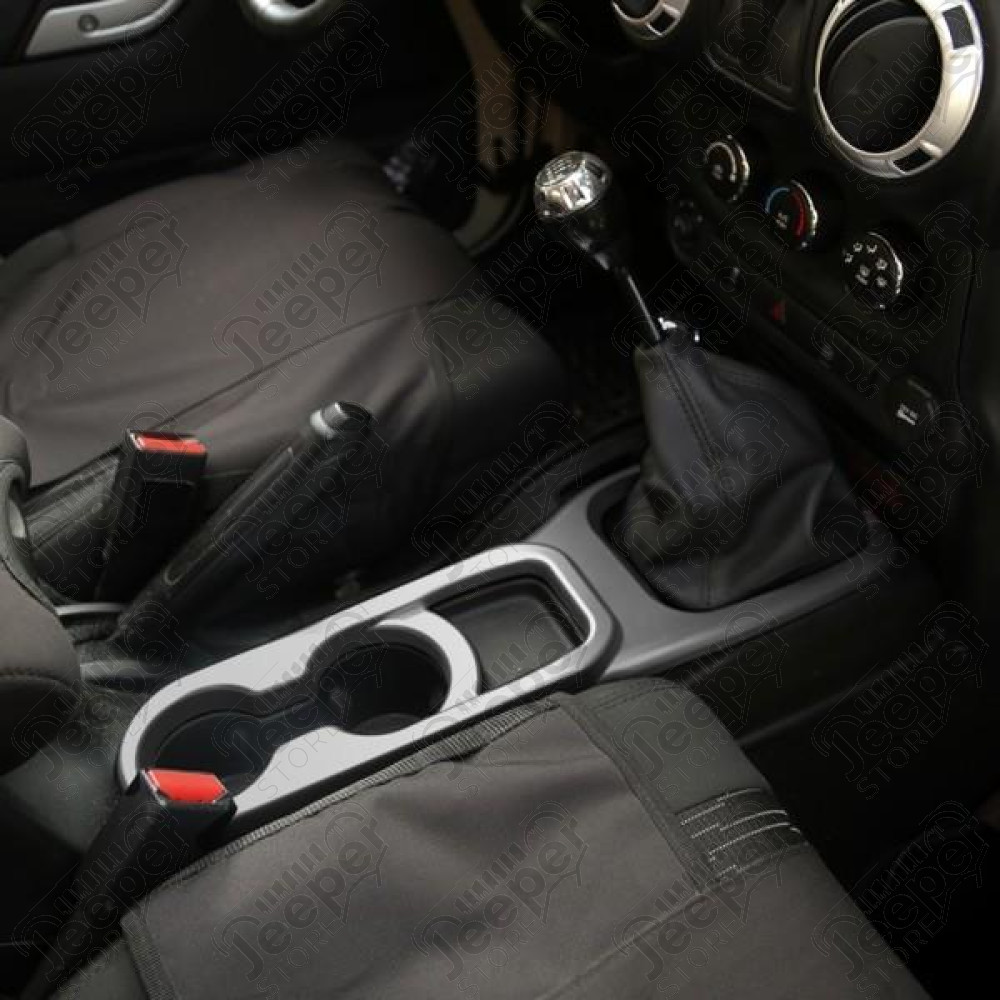 Cup Holder Trim, Center Console, Charcoal, Manual; 11-18 Wrangler JK