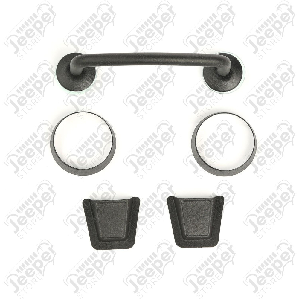 Windshield Tie Down Kit, Black 13-18 Jeep Wrangler