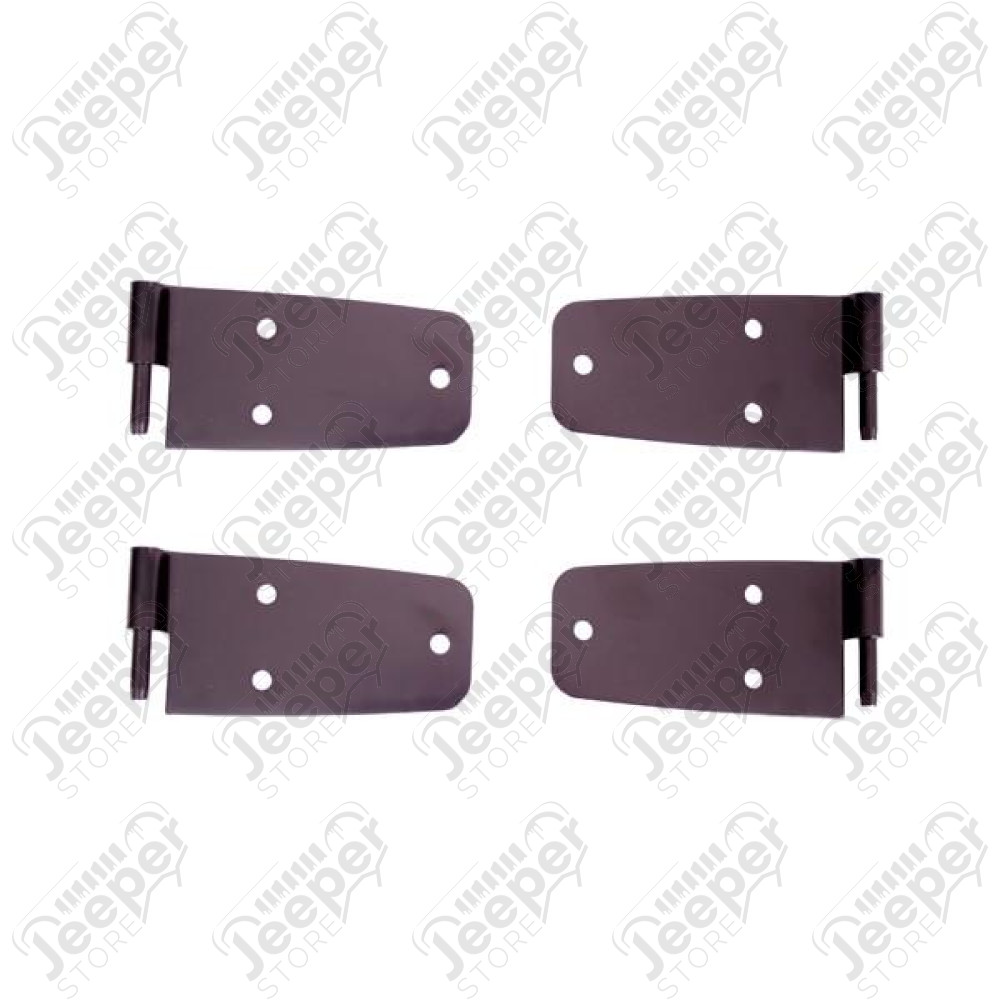 Door Hinge Kit, Black; 76-86 Jeep CJ