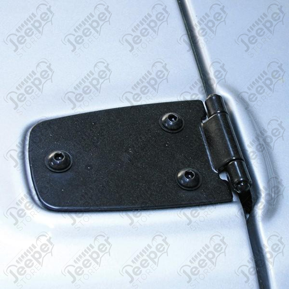 Hood Hinge, Black; 76-95 Jeep CJ/Wrangler YJ