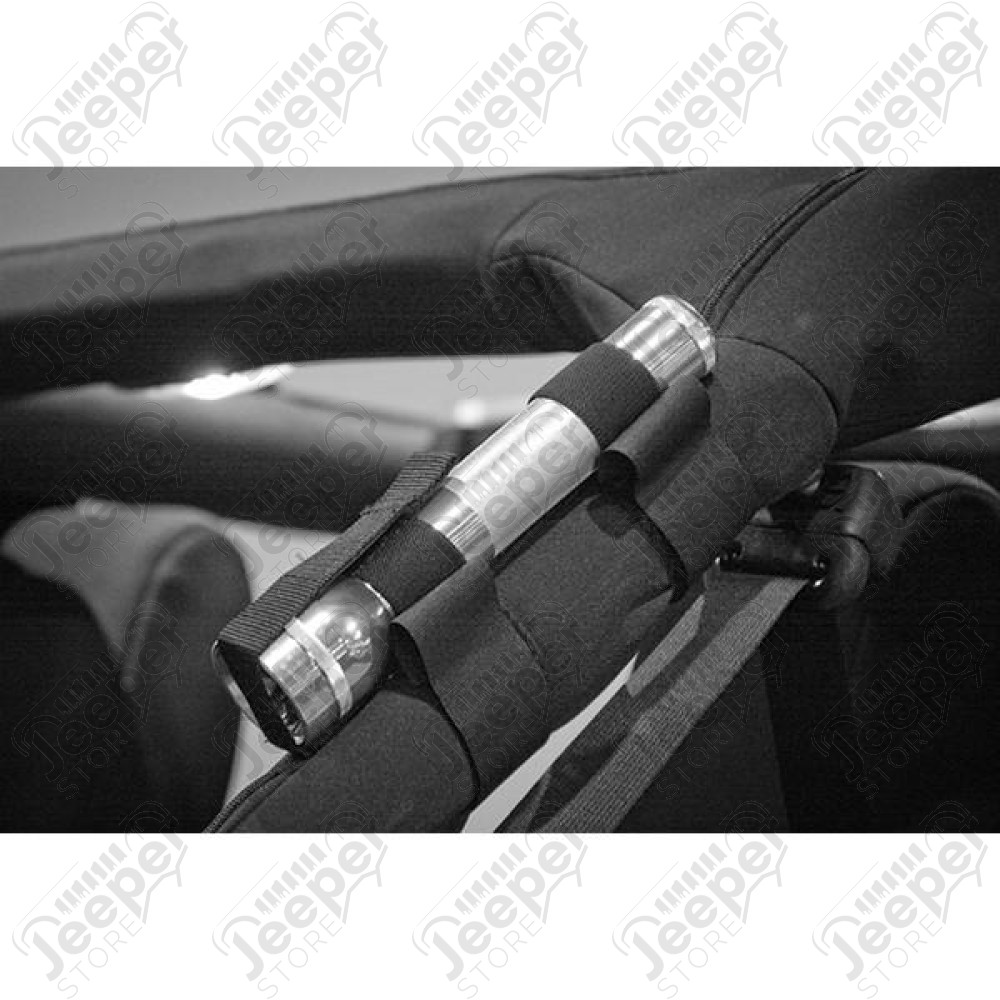 Flashlight Holder, Sport Bar Mounted, Black 55-19 CJ/Wrangler
