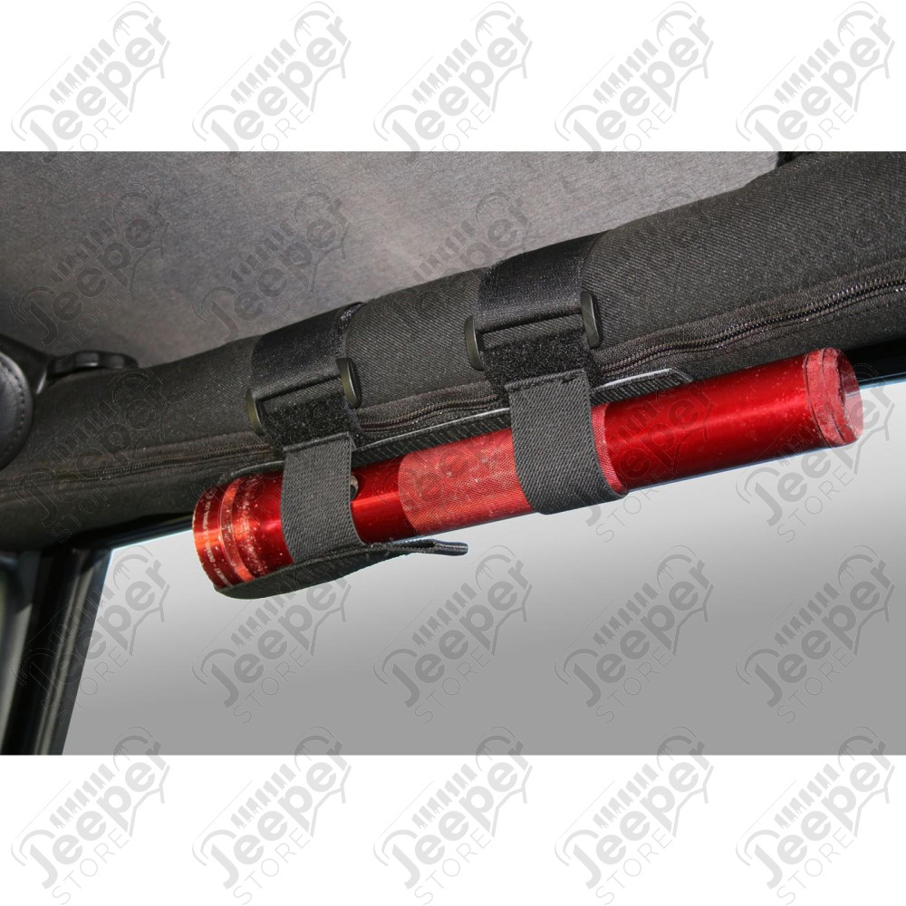 Flashlight Holder, Sport Bar Mounted, Black 55-19 CJ/Wrangler
