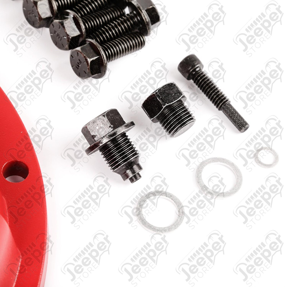 Differential Cover, Aluminum, Red, for Dana 35