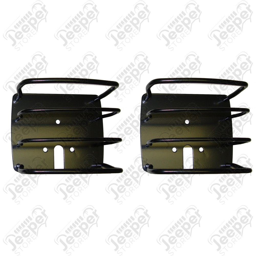 Euro Guard Kit, Tail Light, Black; 76-06 Jeep CJ/Wrangler YJ/TJ