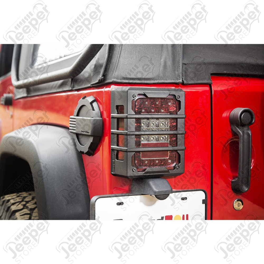 Elite Guard Kit, Tail Light, Black 07-18 Jeep Wrangler JK