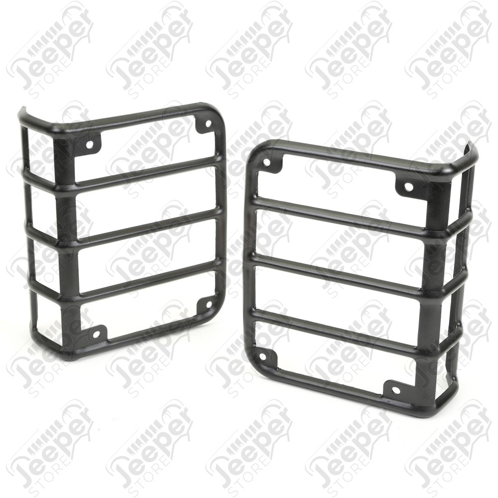 Euro Guard Kit, Tail Light, Textured Black; 07-18 Jeep Wrangler JK