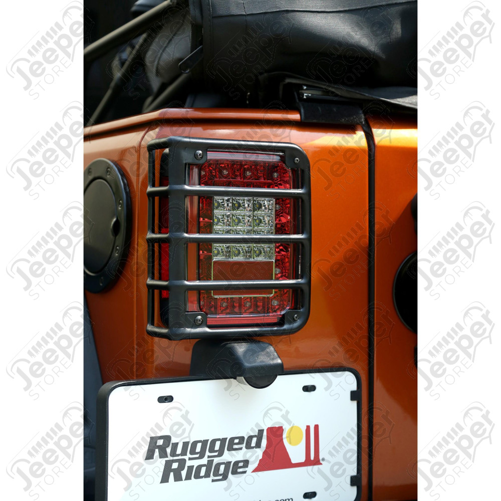 Euro Guard Kit, Tail Light, Textured Black 07-18 Jeep Wrangler JK
