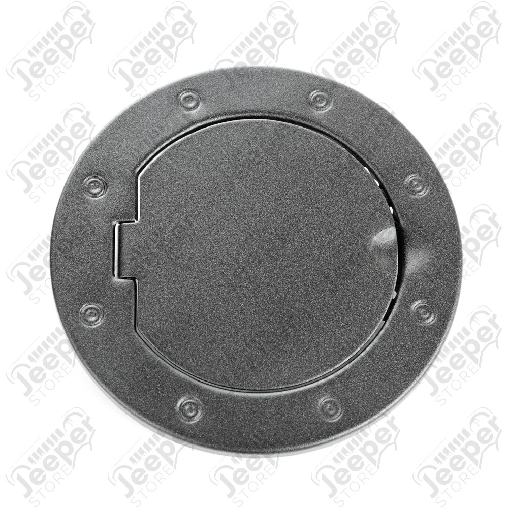 Gas Cap Door, Non-Locking, Textured Black; 07-18 Jeep Wrangler JK/JKU