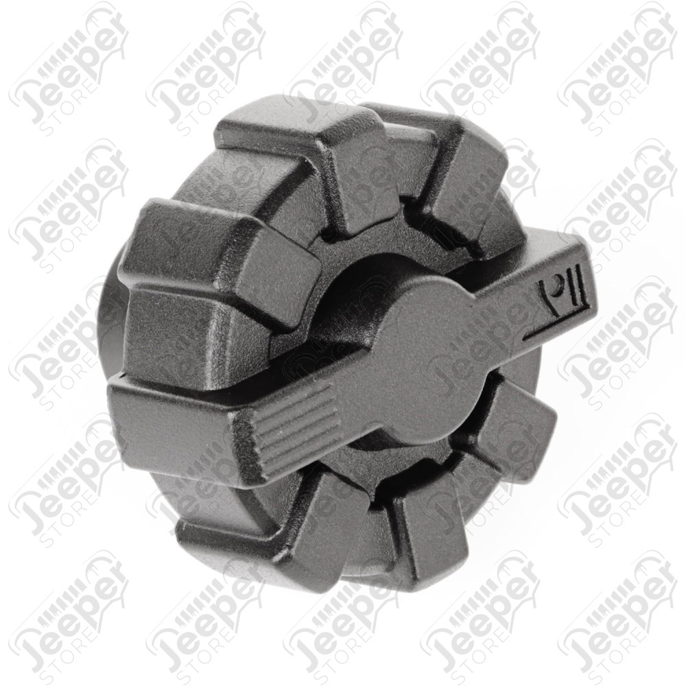 Elite Fuel Cap, Black, Aluminum; 01-18 Jeep Wrangler TJ/LJ/JK