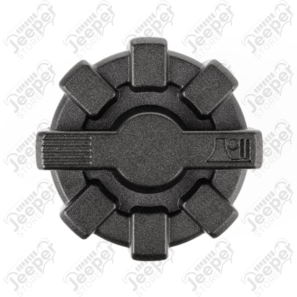 Elite Fuel Cap, Black, Aluminum 01-18 Jeep Wrangler TJ/LJ/JK