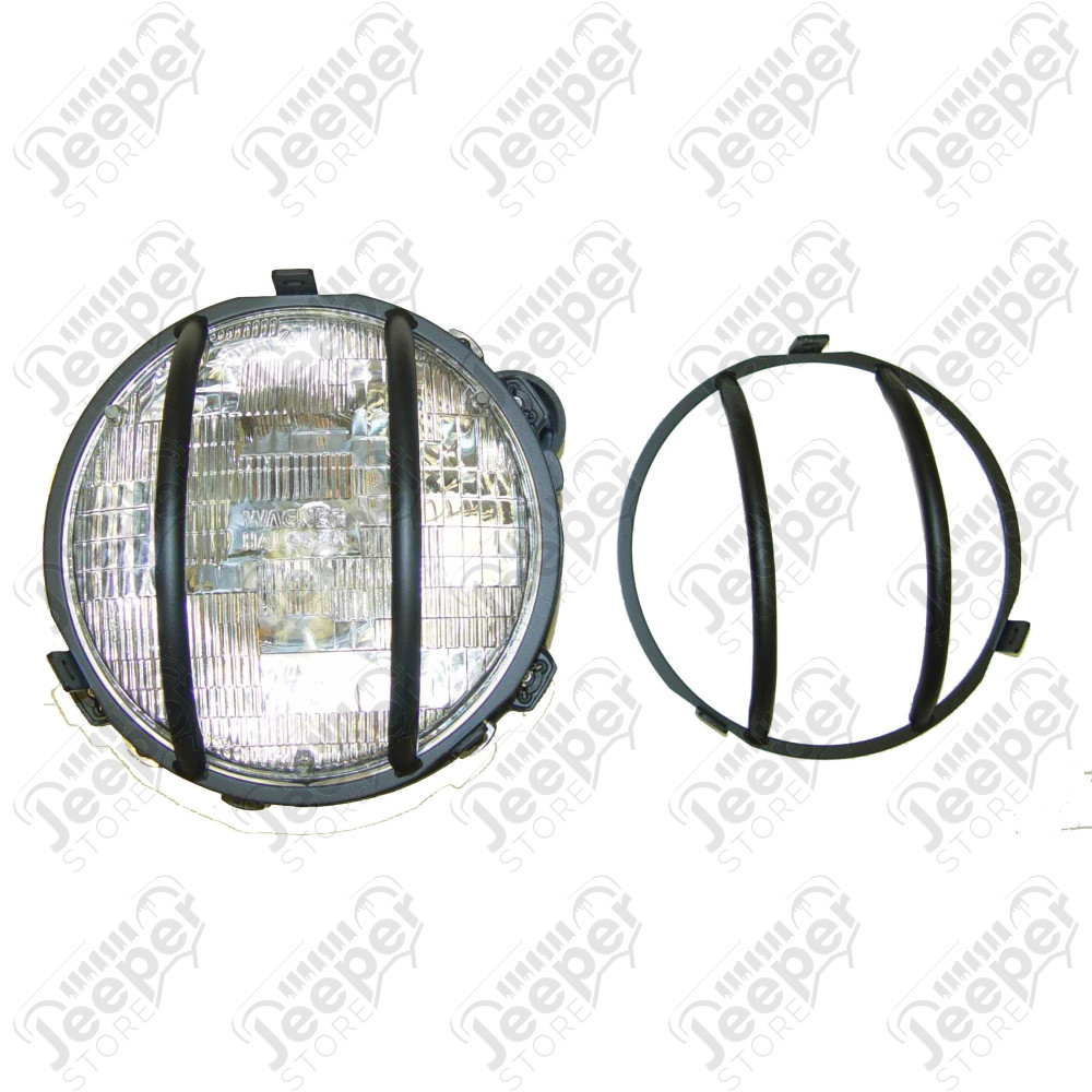 Euro Guard Kit, Headlight, Black 97-06 Jeep Wrangler TJ/LJ