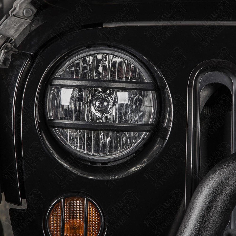 Elite Euro Guard Kit, Pivotal, Headlight, Black 07-18 Wrangler JK/JKU