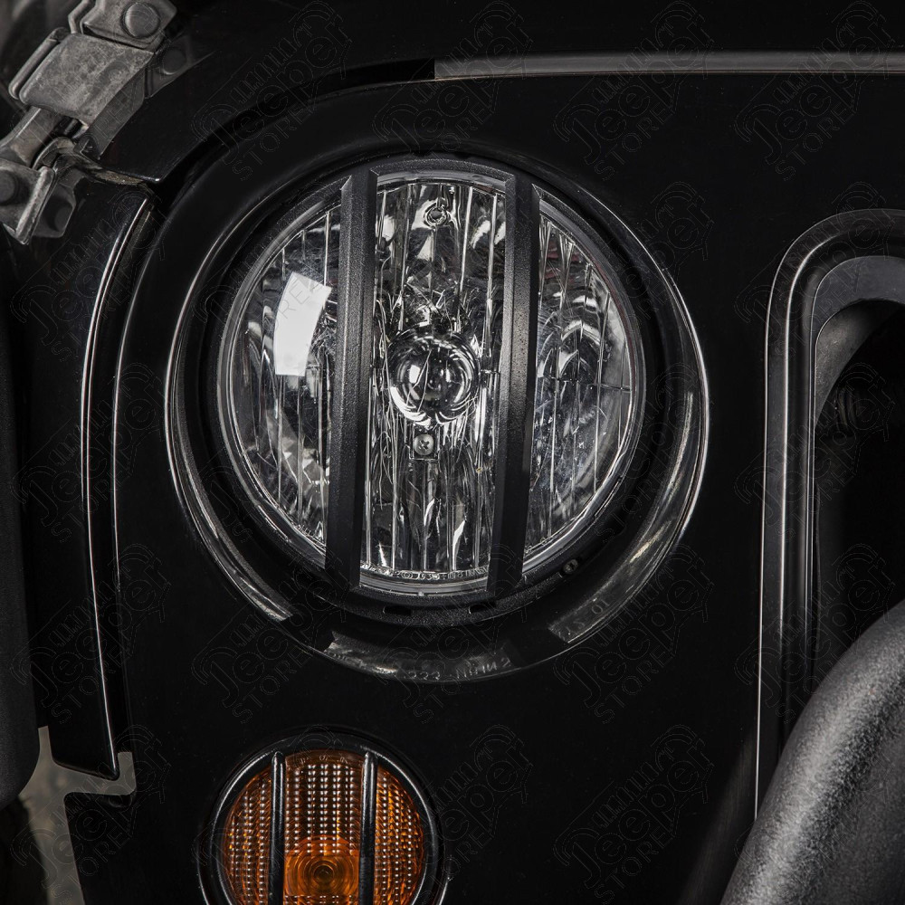Elite Euro Guard Kit, Pivotal, Headlight, Black 07-18 Wrangler JK/JKU