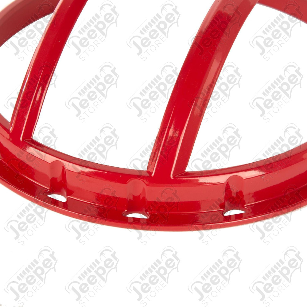 Elite Pivotal Headlight Euro Guard Kit, Red 07-18 Jeep Wrangler JK
