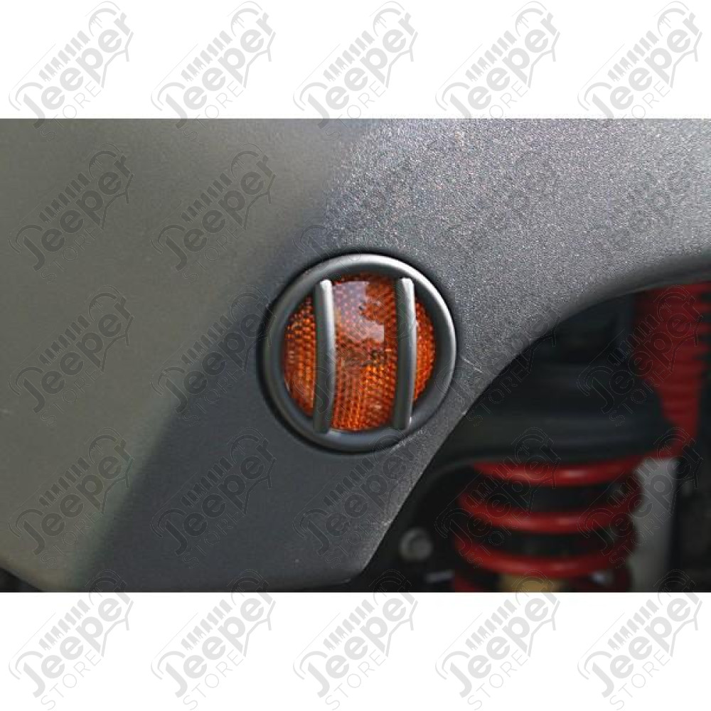 Euro Guard Kit, Side Marker, Black; 07-18 Jeep Wrangler JK/JKU