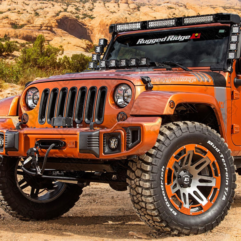 Elite Euro Guard Kit, Fog Light 07-18 Jeep Wrangler JK/JKU