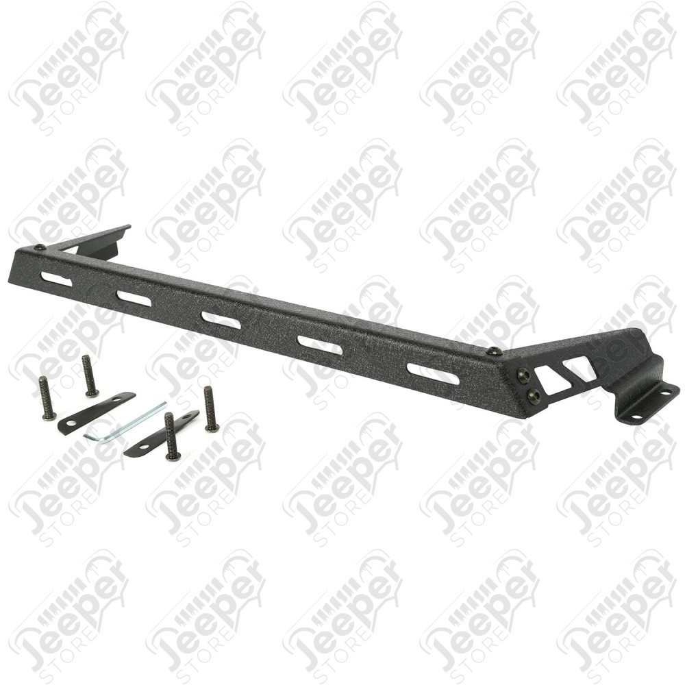 Light Bar, Hood Mounted, Textured Black; 07-18 Jeep Wrangler JK