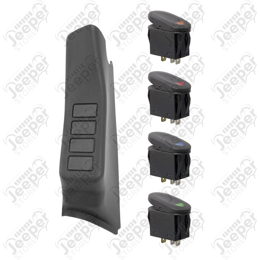 Elite Fast Track Kit, 1 Bar/4 Round/Mirrors 07-18 Jeep Wrangler JK