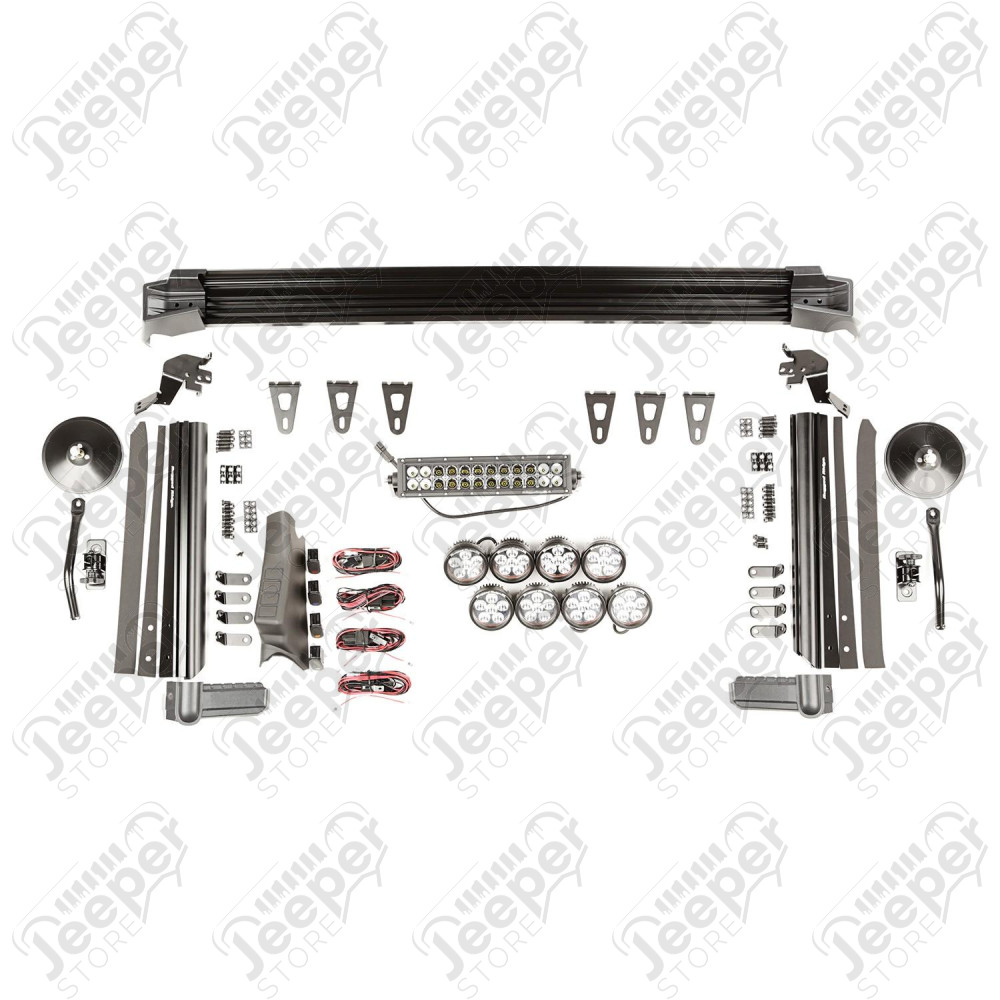 Elite Fast Track Kit, 1 Bar/8 Rounds/Mirrors; 07-18 Jeep Wrangler JK