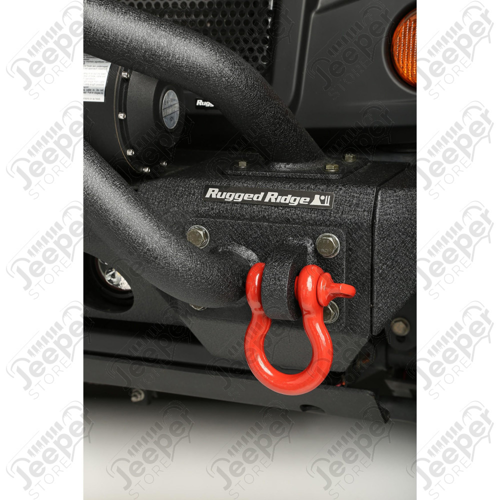 D-Ring Shackle Kit, 3/4 inch, Red, Steel, Pair