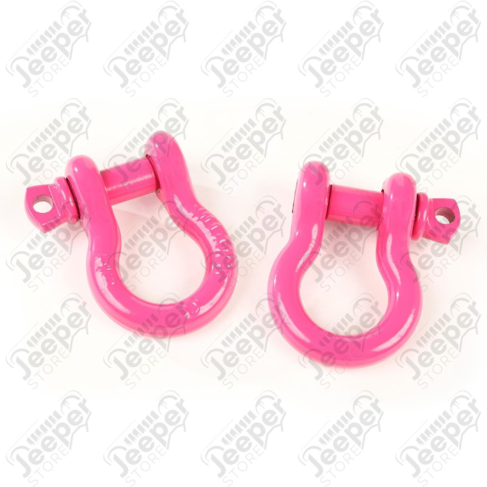 D-Ring Shackle Kit, 3/4 inch, Pink, Steel, Pair