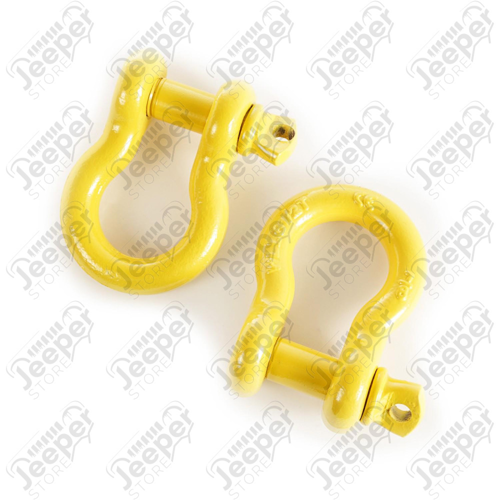 D-Ring Shackle Kit, 7/8 inch, Yellow, Pair