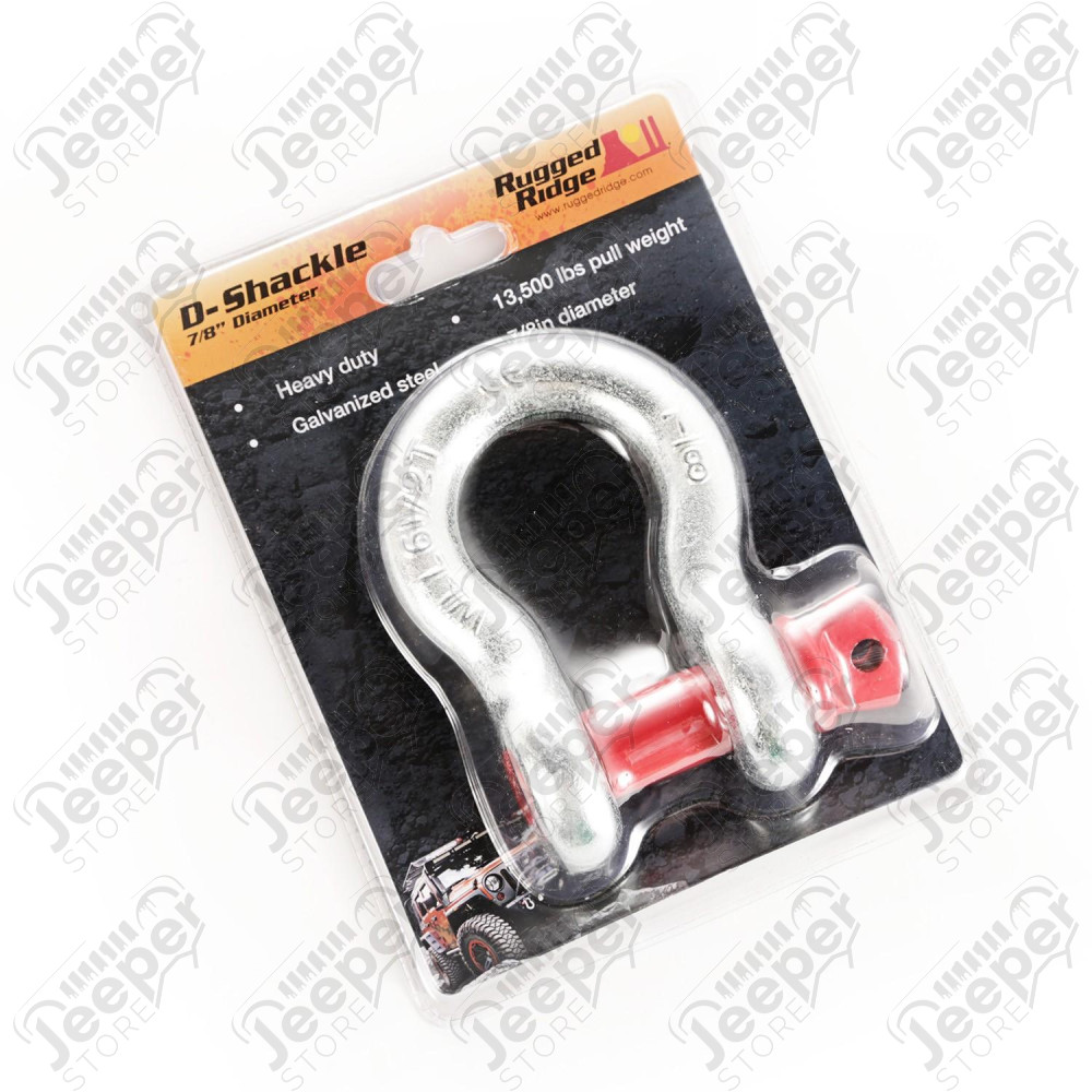 D-Ring Shackle, 7/8 inch, 13500 Lb, Galvanized