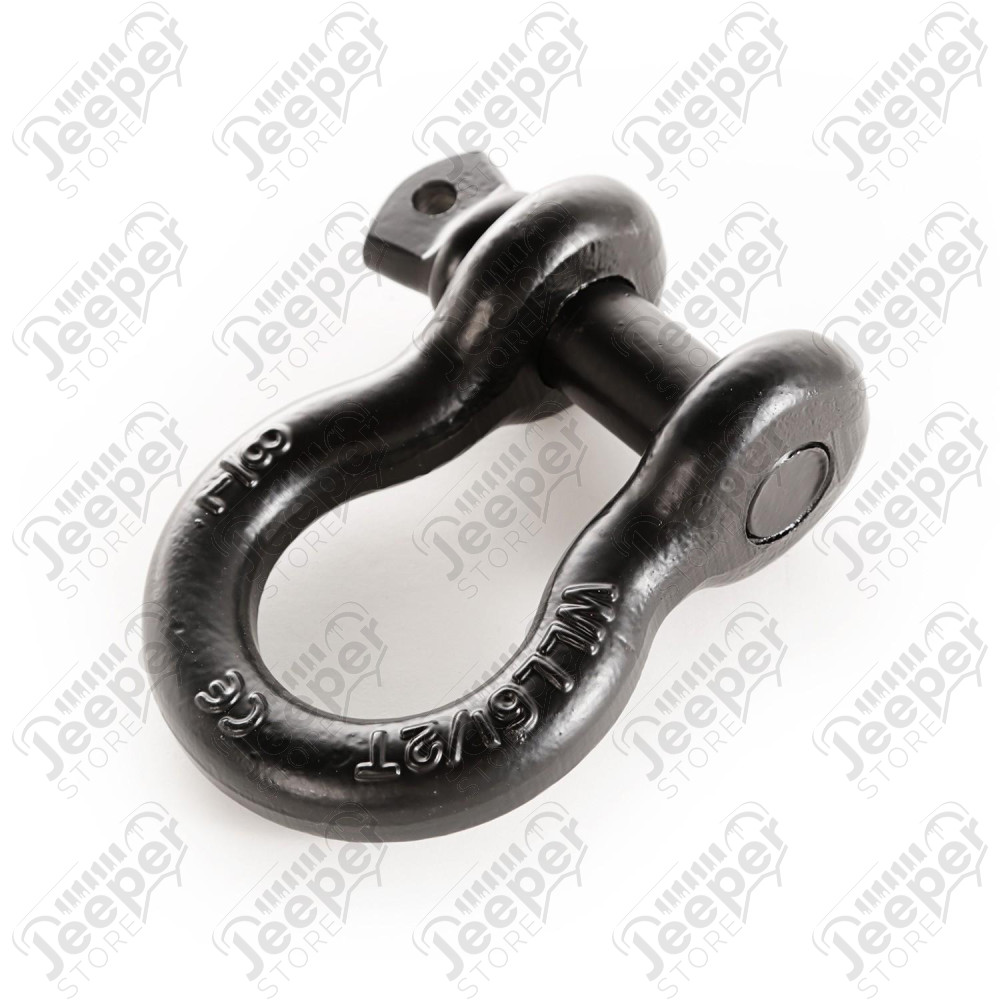 D-Ring Shackle, 7/8 inch, 13500 Lb, Black