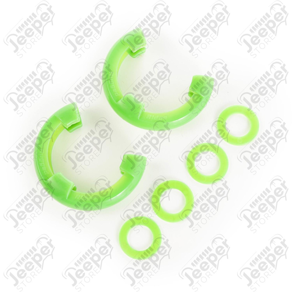 D-Ring Shackle Isolator Kit, Green Pair, 3/4 inch