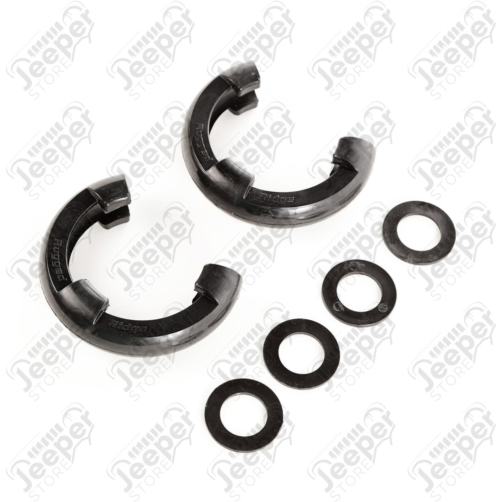D-Ring Shackle Isolator Kit, Black Pair, 7/8 inch