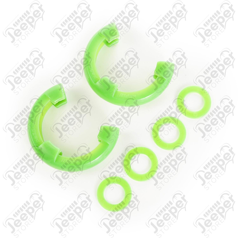 D-Ring Isolator Kit, Green Pair, 7/8 inch