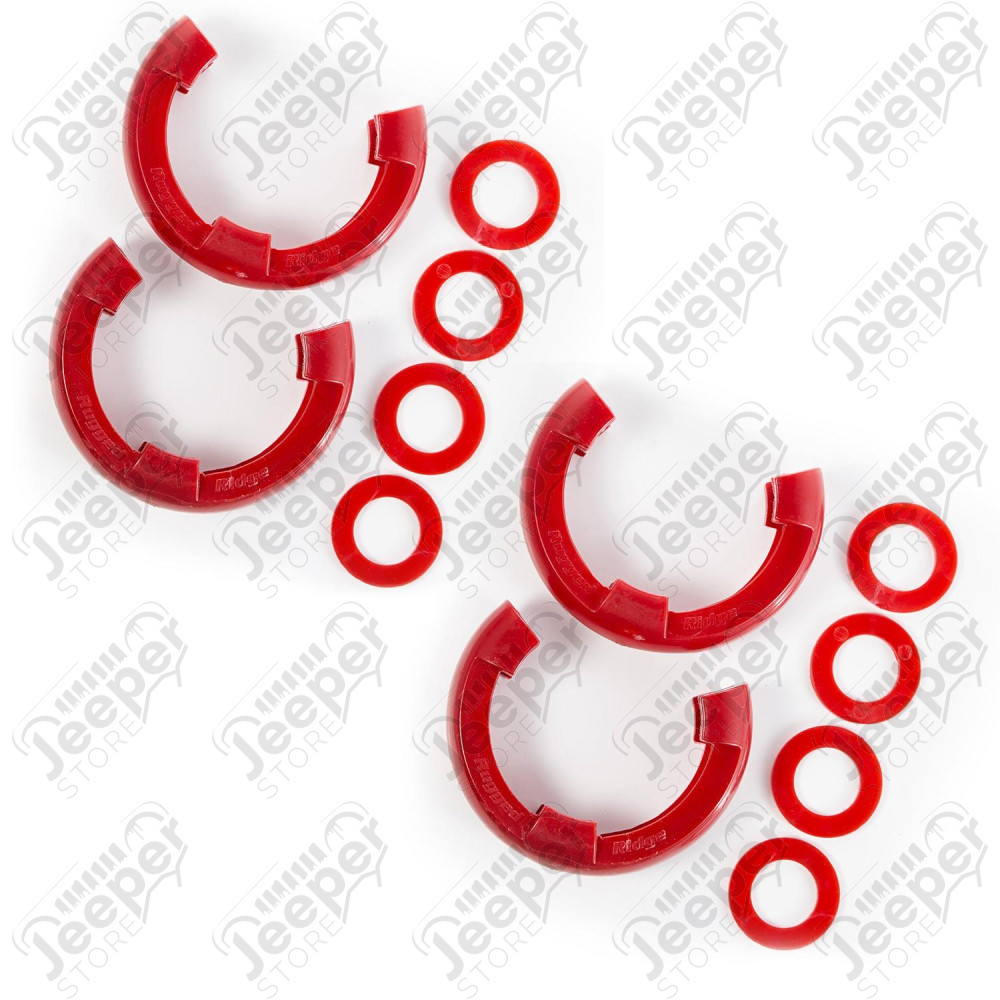 D-Ring Isolator Kit, Red 2 Pair, 3/4 inch