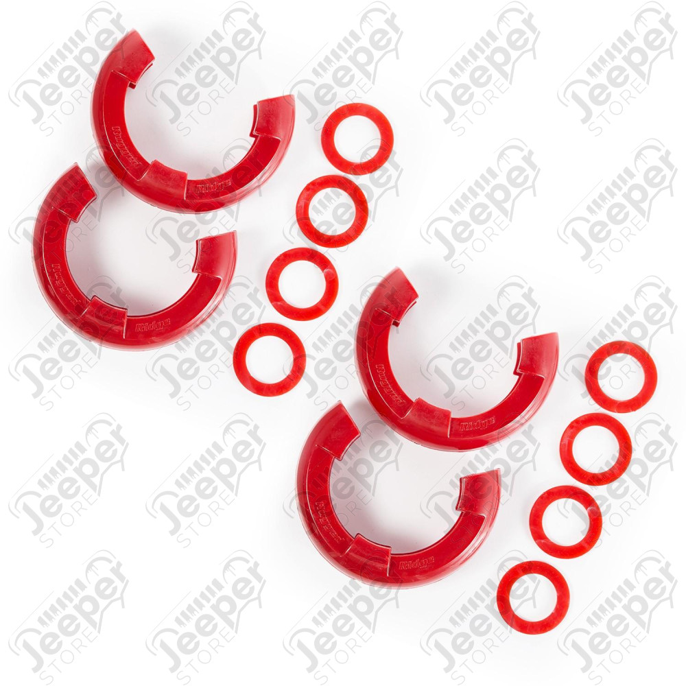 D-Ring Isolator Kit, Red 2 Pair, 7/8 inch
