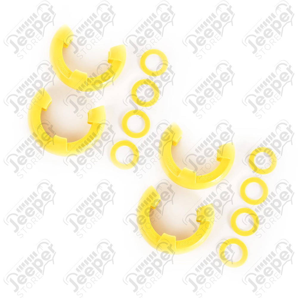 D-Ring Isolator Kit, Yellow 2 Pair, 7/8 inch