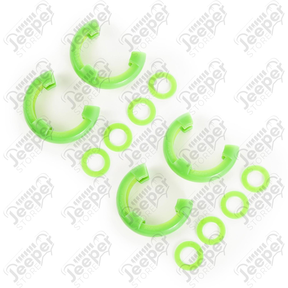 D-Ring Isolator Kit, Green 2-Pair, 7/8 inch