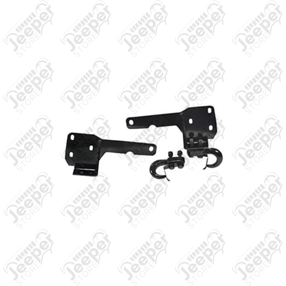 Tow Hook/Frame Bracket Kit; 84-01 Jeep Cherokee XJ