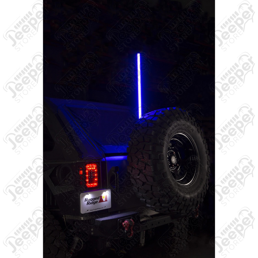 Lighted Whip, RGB, 39 Inches (1Meter), W/Bracket, 07-18 JK