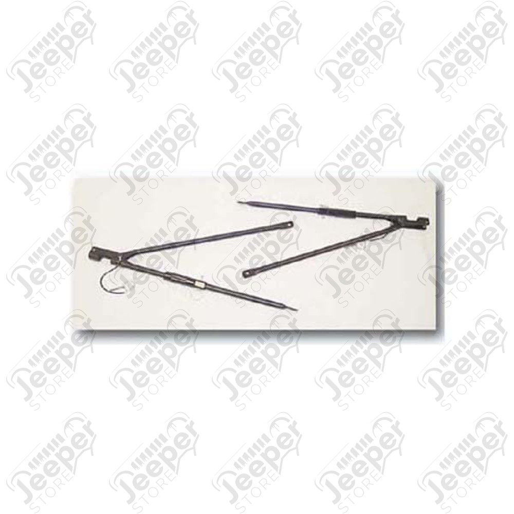 Soft Top Spreader Bar, Adjustable; 87-95 Jeep Wrangler YJ