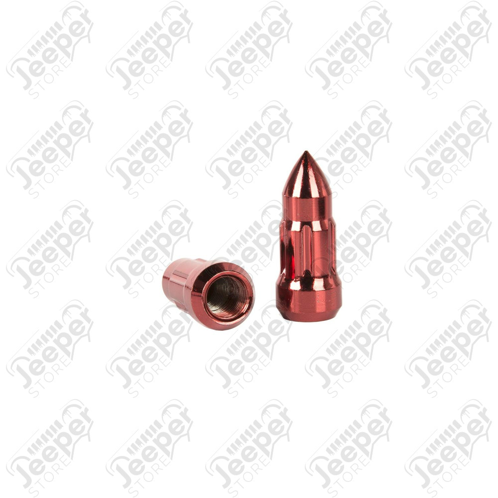 Wheel Lug Nut Kit, Bullet Style, Red, 23pc, 1/2-20