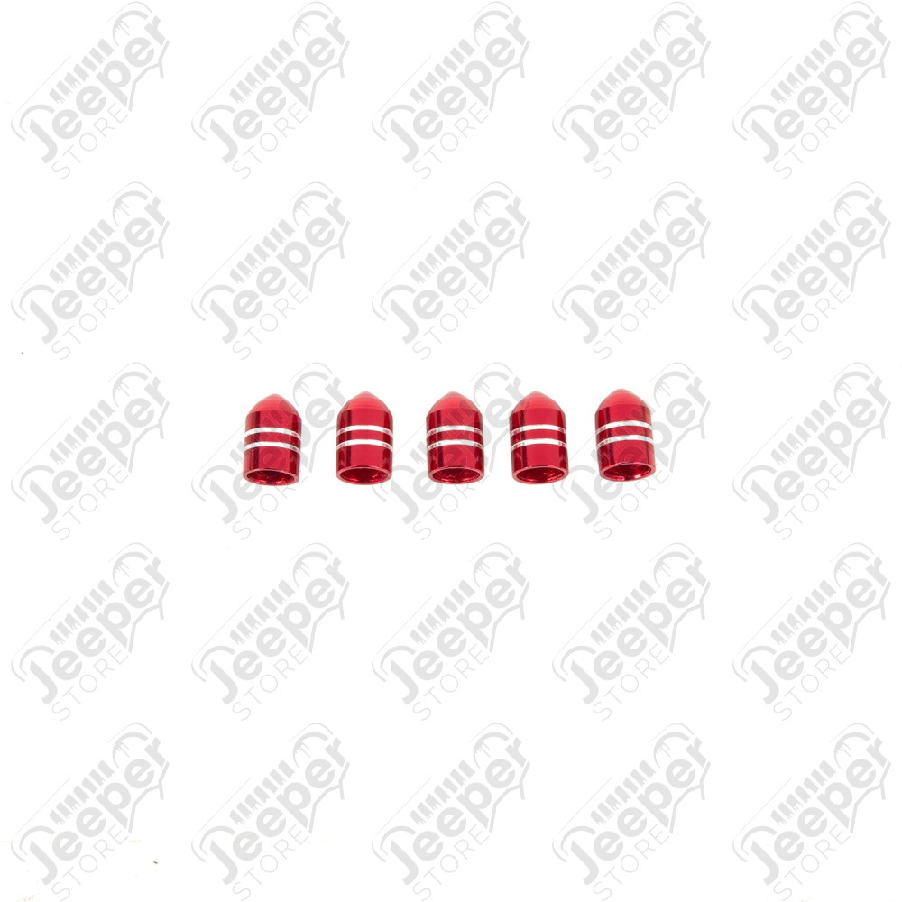 Bouchon de valve de pneu (5 pièces en aluminium rouge) - 00804314297220